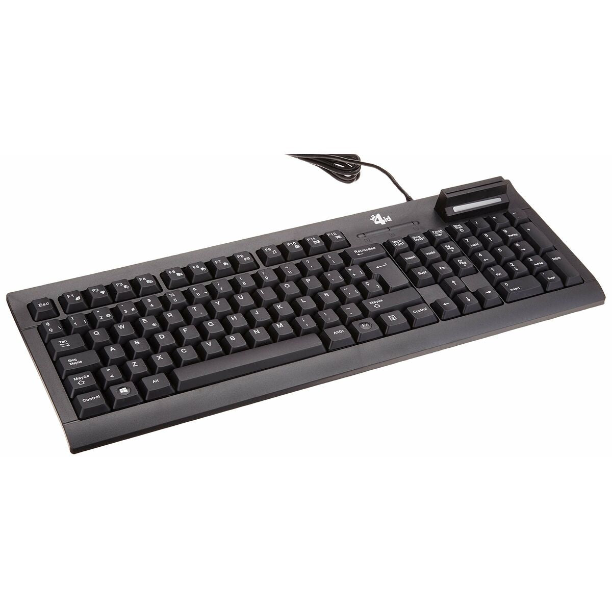 Keyboard with Reader Bit4id TECLADO_MINIL_K Black Spanish Qwerty, Bit4id, Computing, Accessories, keyboard-with-reader-bit4id-teclado_minil_k-black-spanish-qwerty, :QWERTY, :Spanish, Brand_Bit4id, category-reference-2609, category-reference-2642, category-reference-2646, category-reference-t-19685, category-reference-t-19908, category-reference-t-21353, computers / peripherals, Condition_NEW, office, Price_20 - 50, Teleworking, RiotNook