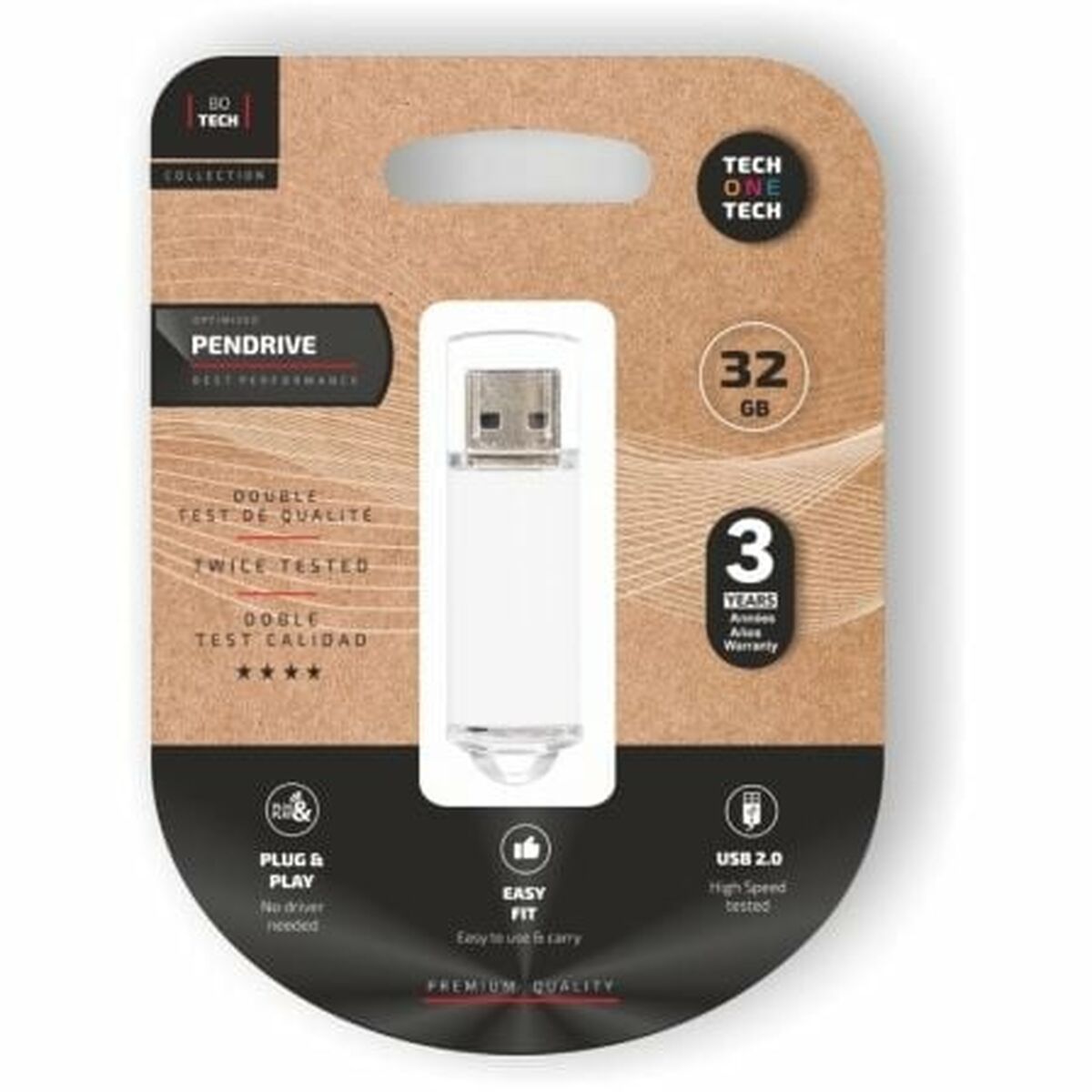 USB stick Tech One Tech TEC3007-32 White 32 GB, Tech One Tech, Computing, Data storage, usb-stick-tech-one-tech-tec3007-32-white-32-gb, Brand_Tech One Tech, category-reference-2609, category-reference-2803, category-reference-2817, category-reference-t-19685, category-reference-t-19909, category-reference-t-21355, category-reference-t-25636, computers / components, Condition_NEW, Price_20 - 50, Teleworking, RiotNook