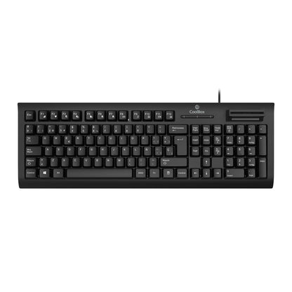 Keyboard CoolBox COO-TEC03DNI Black Spanish Qwerty, CoolBox, Computing, Accessories, keyboard-coolbox-coo-tec03dni-black-spanish-qwerty, Brand_CoolBox, category-reference-2609, category-reference-2642, category-reference-2646, category-reference-t-19685, category-reference-t-19908, category-reference-t-21353, category-reference-t-25628, computers / peripherals, Condition_NEW, office, Price_50 - 100, Teleworking, RiotNook