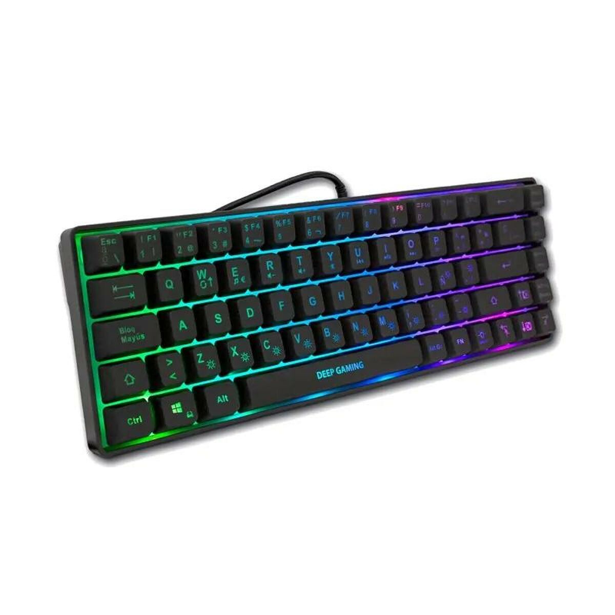 Keyboard CoolBox DG-TEC65-RGB Black Spanish Qwerty, CoolBox, Computing, Accessories, keyboard-coolbox-dg-tec65-rgb-black-spanish-qwerty, :QWERTY, :Spanish, Brand_CoolBox, category-reference-2609, category-reference-2642, category-reference-2646, category-reference-t-19685, category-reference-t-19908, category-reference-t-21353, computers / peripherals, Condition_NEW, office, Price_20 - 50, Teleworking, RiotNook