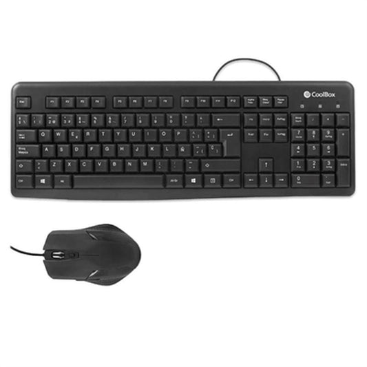 Keyboard and Mouse CoolBox COO-KTR-01U Spanish Qwerty Black, CoolBox, Computing, Accessories, keyboard-and-mouse-coolbox-coo-ktr-01u-spanish-qwerty-black-1, :Gaming, :QWERTY, :Spanish, Brand_CoolBox, category-reference-2609, category-reference-2642, category-reference-2646, category-reference-t-19685, category-reference-t-19908, category-reference-t-21353, computers / peripherals, Condition_NEW, office, Price_20 - 50, Teleworking, RiotNook