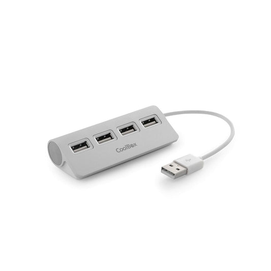 USB Hub CoolBox COO-HU4ALU2 Silver, CoolBox, Computing, Network devices, usb-hub-coolbox-coo-hu4alu2-silver, Brand_CoolBox, category-reference-2609, category-reference-2803, category-reference-2829, category-reference-t-19685, category-reference-t-19914, Condition_NEW, networks/wiring, Price_20 - 50, Teleworking, RiotNook