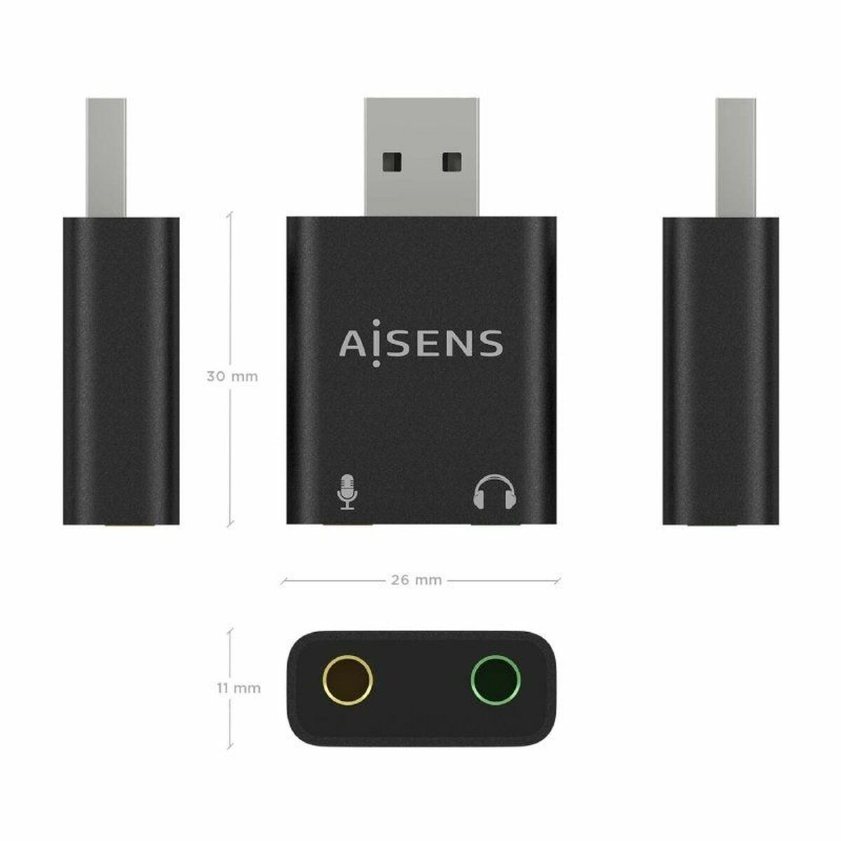 External Sound Card Aisens A106-0768, Aisens, Computing, Components, external-sound-card-aisens-a106-0768, Brand_Aisens, category-reference-2609, category-reference-2803, category-reference-2810, category-reference-t-19685, category-reference-t-19912, category-reference-t-21361, category-reference-t-25654, Condition_NEW, Price_20 - 50, Teleworking, RiotNook