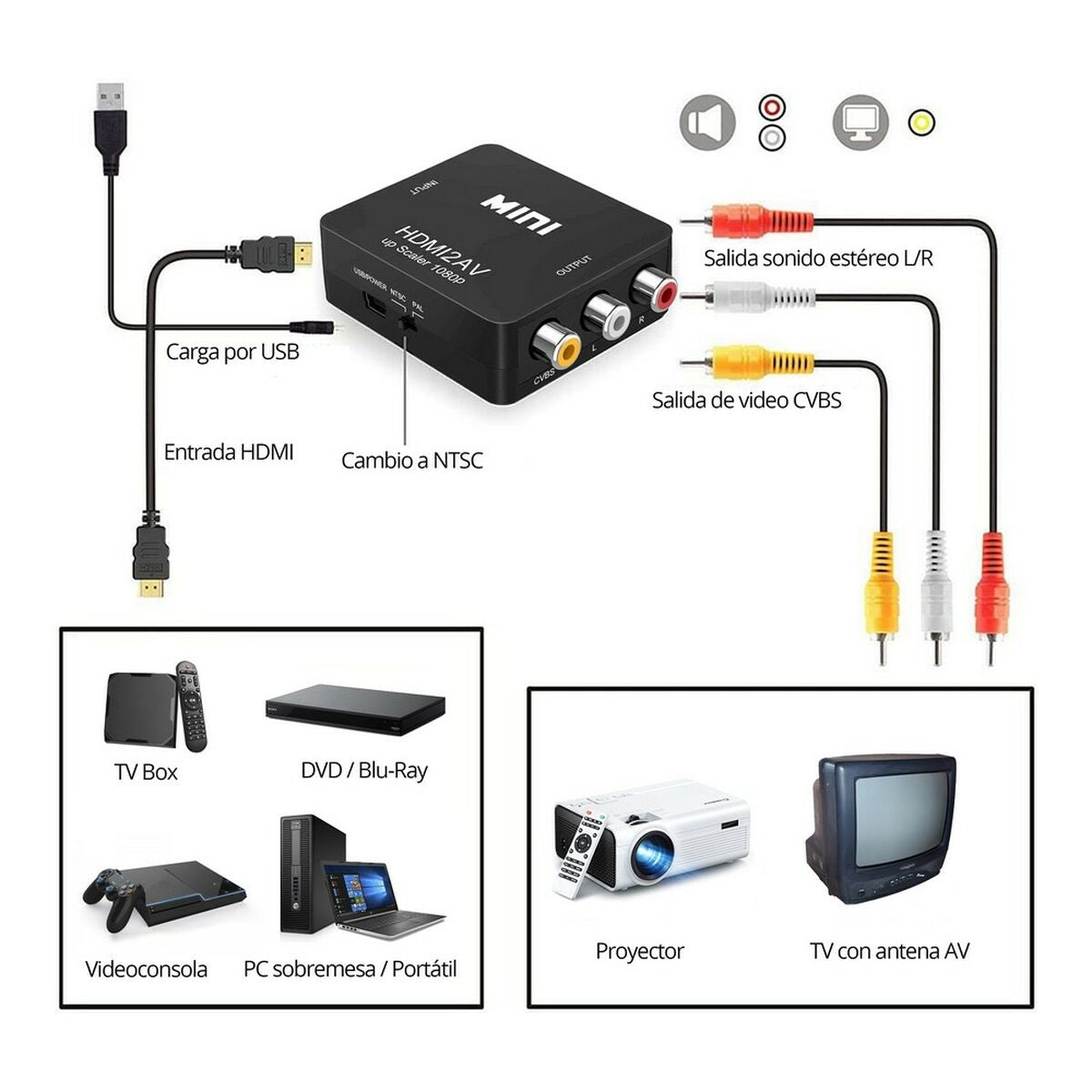 Signal Repeater HDMI - AV 3 x RCA, TM Electron, Electronics, Photography and video cameras, signal-repeater-hdmi-av-3-x-rca, Brand_TM Electron, category-reference-2609, category-reference-2932, category-reference-2936, category-reference-t-19653, category-reference-t-8122, category-reference-t-8123, category-reference-t-8155, Condition_NEW, ferretería, fotografía, Price_20 - 50, travel, RiotNook