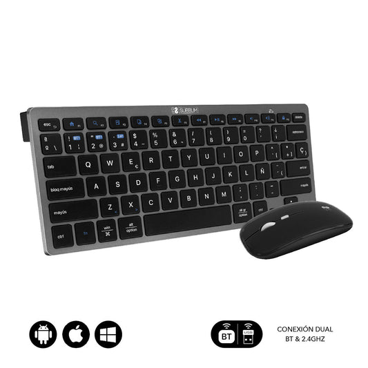 Keyboard Subblim SUBKBC-OCO020 Grey, Subblim, Computing, Accessories, keyboard-subblim-subkbc-oco020-grey, Brand_Subblim, category-reference-2609, category-reference-2642, category-reference-2646, category-reference-t-19685, category-reference-t-19908, category-reference-t-21353, category-reference-t-25625, computers / peripherals, Condition_NEW, office, Price_20 - 50, Teleworking, RiotNook