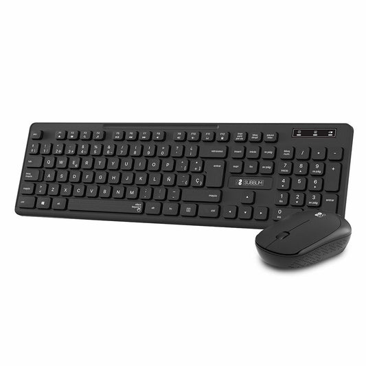 Keyboard and Wireless Mouse Subblim SUBKBC-CSSW10 Black, Subblim, Computing, Accessories, keyboard-and-wireless-mouse-subblim-subkbc-cssw10-black, Brand_Subblim, category-reference-2609, category-reference-2642, category-reference-2646, category-reference-t-19685, category-reference-t-19908, category-reference-t-21353, category-reference-t-25629, computers / peripherals, Condition_NEW, Price_20 - 50, Teleworking, RiotNook