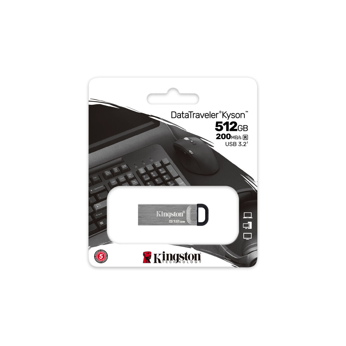 USB stick Kingston DTKN/512GB Silver 512 GB, Kingston, Computing, Data storage, usb-stick-kingston-dtkn-512gb-silver-512-gb, Brand_Kingston, category-reference-2609, category-reference-2803, category-reference-2817, category-reference-t-19685, category-reference-t-19909, category-reference-t-21355, category-reference-t-25636, computers / components, Condition_NEW, Price_20 - 50, Teleworking, RiotNook