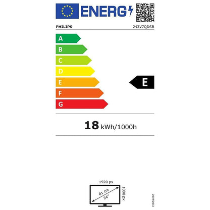 Monitor Philips 243V7QDSB/00         24" Full HD LED HDMI, Philips, Computing, monitor-philips-243v7qdsb-00-24-full-hd-led-hdmi-1, :Full HD, Brand_Philips, category-reference-2609, category-reference-2642, category-reference-2644, category-reference-t-19685, computers / peripherals, Condition_NEW, office, Price_100 - 200, Teleworking, RiotNook