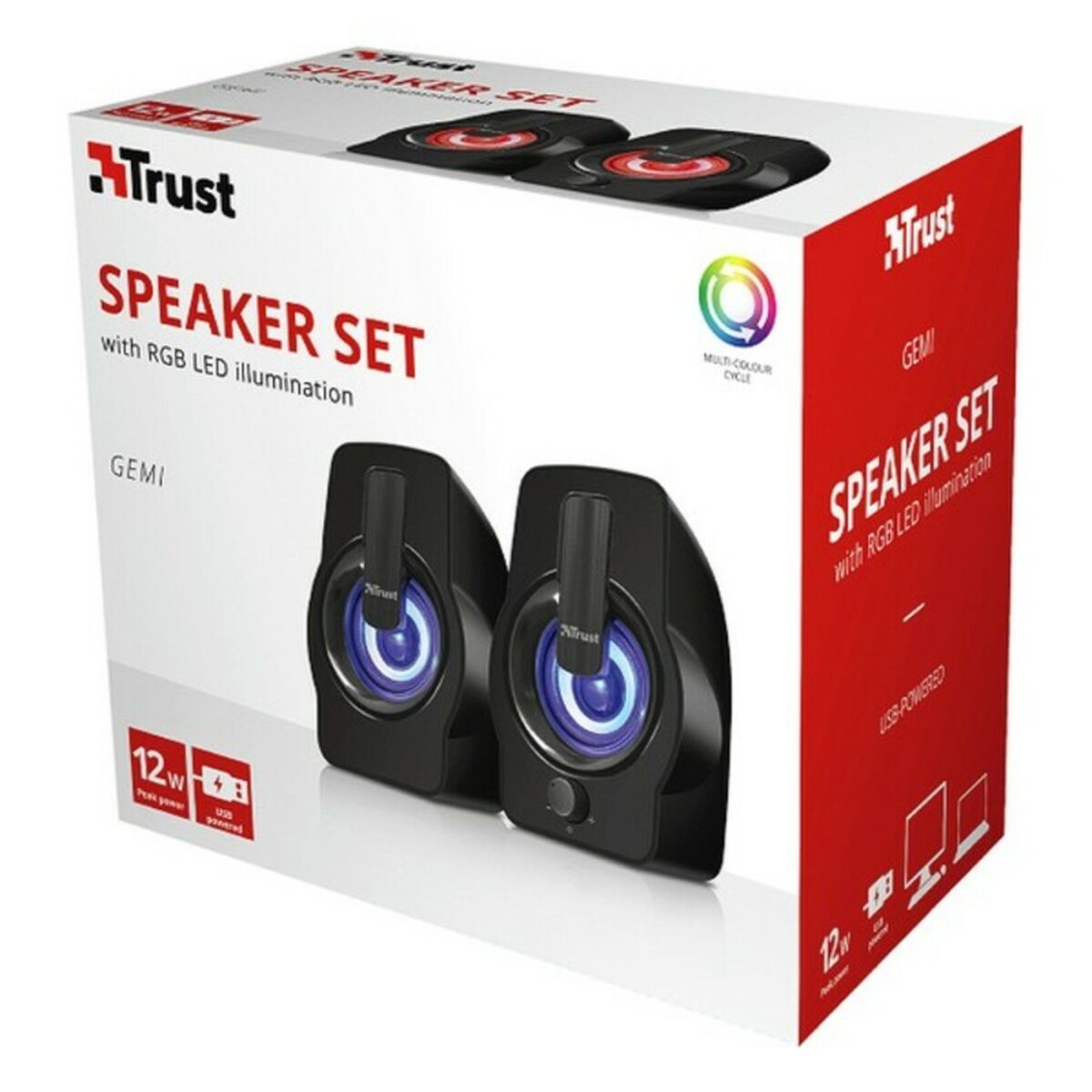 PC Speakers Trust Gemi RGB Black 6 W 12 W, Trust, Computing, Accessories, pc-speakers-trust-gemi-rgb-black-6-w-12-w, Brand_Trust, category-reference-2609, category-reference-2642, category-reference-2945, category-reference-t-19685, category-reference-t-19908, category-reference-t-21340, category-reference-t-25571, computers / peripherals, Condition_NEW, entertainment, music, office, Price_20 - 50, Teleworking, RiotNook