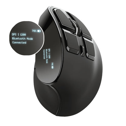 Wireless Mouse Trust Voxx Black Ergonomic Vertical Bluetooth Rechargeable, Trust, Computing, Accessories, wireless-mouse-trust-voxx-black-ergonomic-vertical-bluetooth-rechargeable, Brand_Trust, category-reference-2609, category-reference-2642, category-reference-2656, category-reference-t-19685, category-reference-t-19908, category-reference-t-21353, category-reference-t-25626, computers / peripherals, Condition_NEW, office, Price_50 - 100, Teleworking, RiotNook