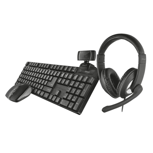 Set of Computer Accessories Trust Qoby 4 Pieces Black, Trust, Computing, Accessories, set-of-computer-accessories-trust-qoby-4-pieces-black, :QWERTY, :Spanish, Brand_Trust, category-reference-2609, category-reference-2642, category-reference-2646, category-reference-t-19685, category-reference-t-19908, category-reference-t-21353, computers / peripherals, Condition_NEW, office, Price_20 - 50, Teleworking, RiotNook