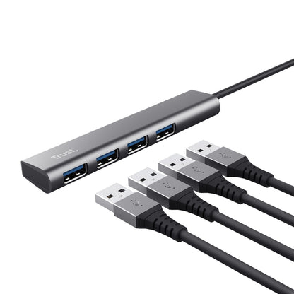 USB Hub Trust 24948 HALYX 4C Grey, Trust, Computing, Network devices, usb-hub-trust-24948-halyx-4c-grey, Brand_Trust, category-reference-2609, category-reference-2803, category-reference-2829, category-reference-t-19685, category-reference-t-19914, category-reference-t-21366, Condition_NEW, networks/wiring, Price_20 - 50, Teleworking, RiotNook