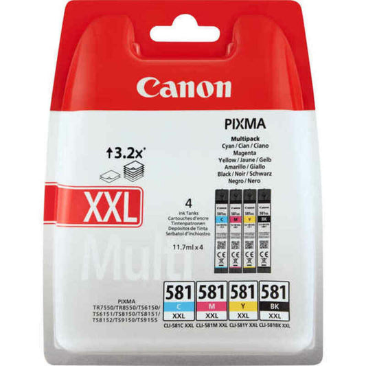 Original Ink Cartridge Canon CLI-581XXL Multicolour, Canon, Computing, Printers and accessories, original-ink-cartridge-canon-cli-581xxl-multicolour, Brand_Canon, category-reference-2609, category-reference-2642, category-reference-2874, category-reference-t-19685, category-reference-t-19911, category-reference-t-21377, category-reference-t-25688, Condition_NEW, office, Price_100 - 200, Teleworking, RiotNook