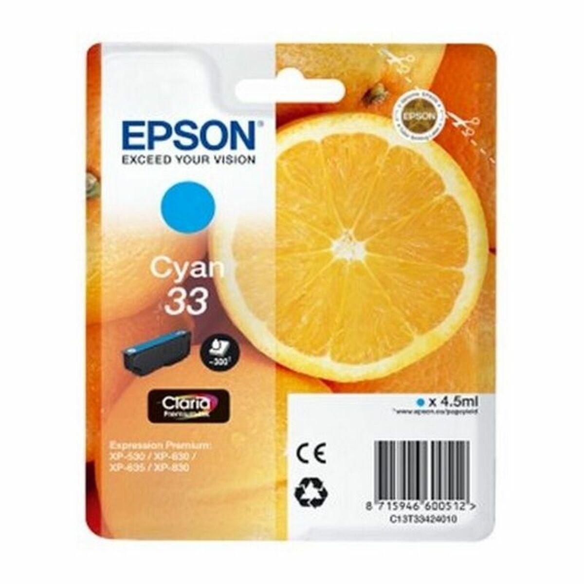 Compatible Ink Cartridge Epson T33, Epson, Computing, Printers and accessories, compatible-ink-cartridge-epson-t33, Brand_Epson, category-reference-2609, category-reference-2642, category-reference-2874, category-reference-t-19685, category-reference-t-19911, category-reference-t-21377, category-reference-t-25688, Colour_Cyan, Colour_Magenta, Colour_Yellow, Condition_NEW, office, Price_20 - 50, Teleworking, RiotNook