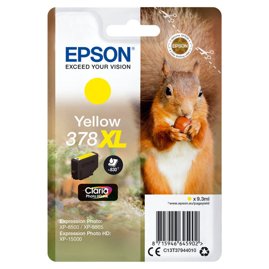 Original Ink Cartridge Epson C13T37944010 9,3 ml Yellow, Epson, Computing, Printers and accessories, original-ink-cartridge-epson-c13t37944010-9-3-ml-yellow, Brand_Epson, category-reference-2609, category-reference-2642, category-reference-2874, category-reference-t-19685, category-reference-t-19911, category-reference-t-21377, category-reference-t-25688, category-reference-t-29848, Condition_NEW, office, Price_20 - 50, Teleworking, RiotNook