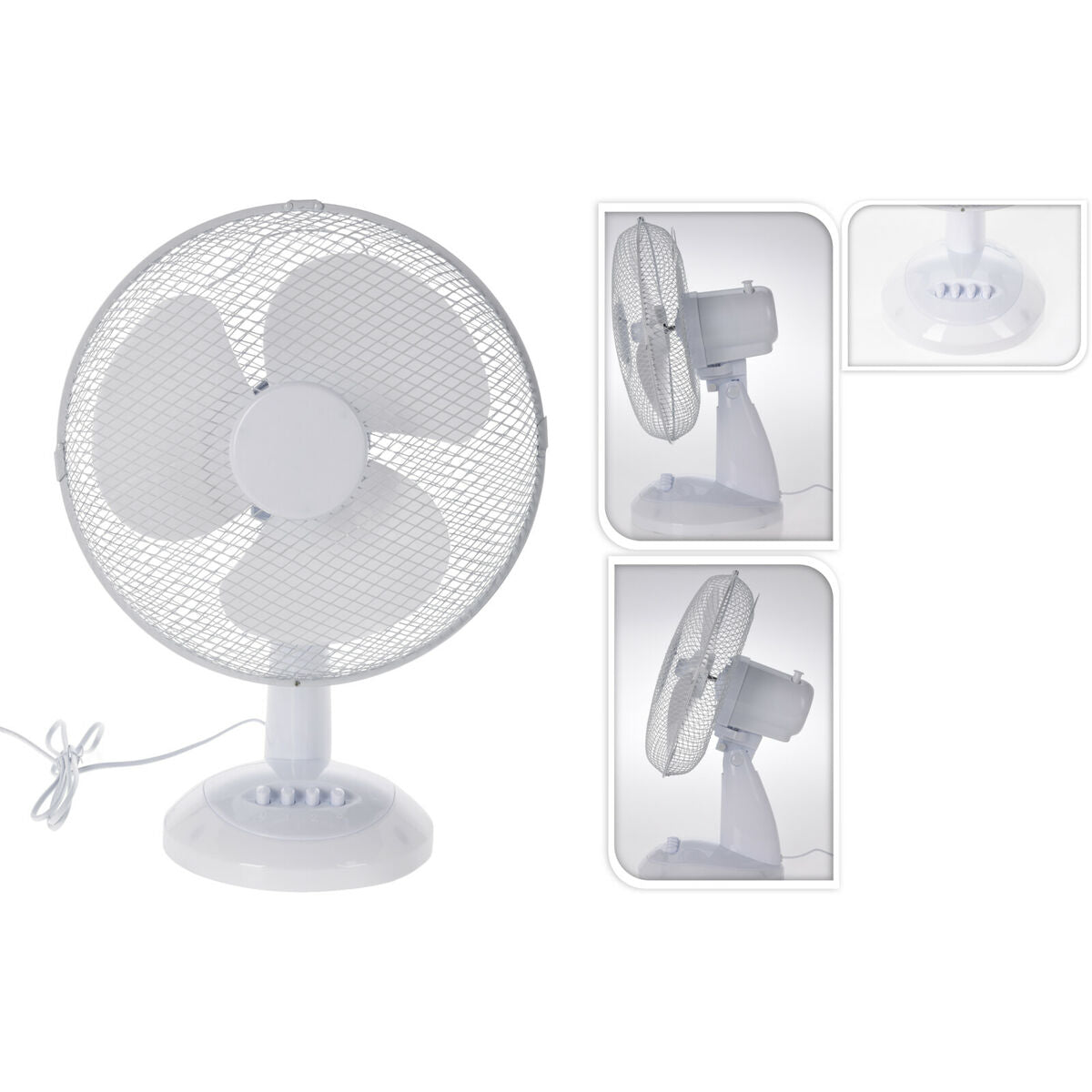 Table Fan Excellent Electrics EL9000160 White, Excellent Electrics, Home and cooking, Portable air conditioning, table-fan-excellent-electrics-el9000160-white, Brand_Excellent Electrics, category-reference-2399, category-reference-2450, category-reference-2451, category-reference-t-19656, category-reference-t-21087, category-reference-t-25217, Condition_NEW, ferretería, Price_20 - 50, summer, RiotNook
