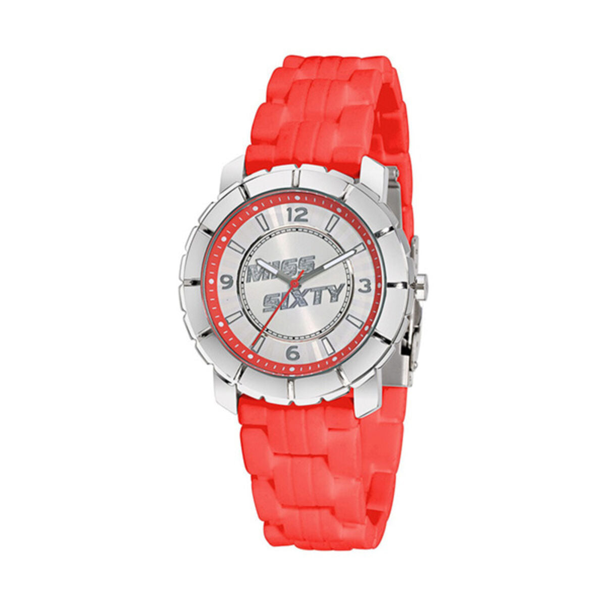 Ladies' Watch Miss Sixty SIJ003 (Ø 40 mm), Miss Sixty, Watches, Women, ladies-watch-miss-sixty-sij003-o-40-mm, : Quartz Movement, :Red, :Silver, Brand_Miss Sixty, category-reference-2570, category-reference-2635, category-reference-2995, category-reference-t-19667, category-reference-t-19725, Condition_NEW, fashion, gifts for women, original gifts, Price_50 - 100, RiotNook