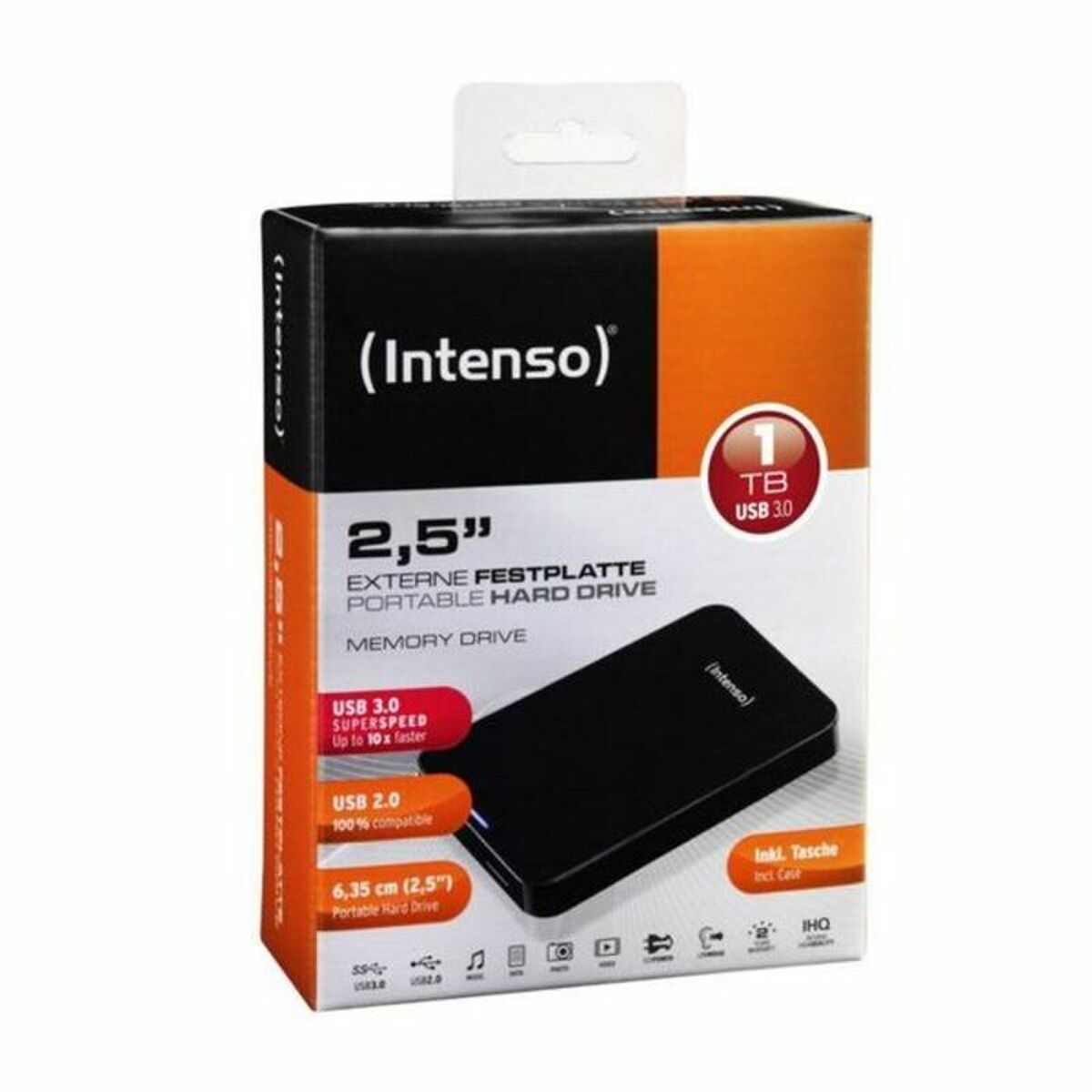 1 TB External Hard Drive and 2.5" case INTENSO Memory Drive, 1TB USB 3.0 1 TB HDD 1 TB SSD, INTENSO, Computing, Data storage, 1-tb-external-hard-drive-and-2-5-case-intenso-memory-drive-1tb-usb-3-0-1-tb-hdd-1-tb-ssd, Brand_INTENSO, category-reference-2609, category-reference-2803, category-reference-2806, category-reference-t-19685, category-reference-t-19909, category-reference-t-21355, category-reference-t-25634, Condition_NEW, Price_50 - 100, Teleworking, RiotNook