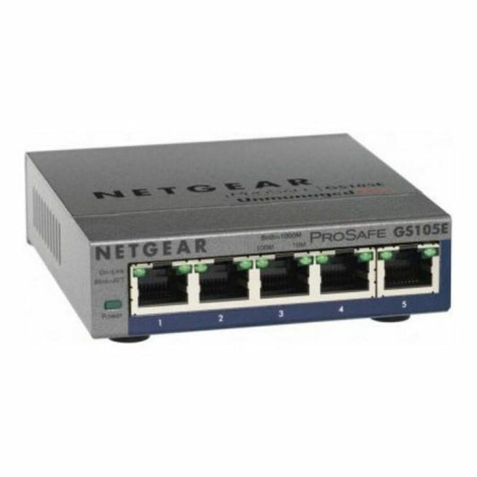 Desktop Switch Netgear GS105E-200PES        5P Gigabit RJ45, Netgear, Computing, Network devices, desktop-switch-netgear-gs105e-200pes-5p-gigabit-rj45, Brand_Netgear, category-reference-2609, category-reference-2803, category-reference-2827, category-reference-t-19685, category-reference-t-19914, Condition_NEW, networks/wiring, Price_50 - 100, Teleworking, RiotNook