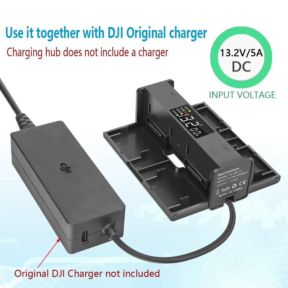 FOR DJI Mavic Air 2S Air 2 4 in 1 Portable Drone Battery Charger