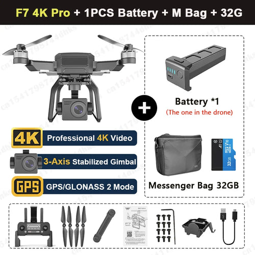 SJRC F7 4K PRO Camera Drone GPS HD 5G WiFi FPV 3KM 3 Axis Gimbal EIS, RiotNook, Other, sjrc-f7-4k-pro-camera-drone-gps-hd-5g-wifi-fpv-3km-3-axis-gimbal-eis-1509247951, Drones & Accessories, RiotNook