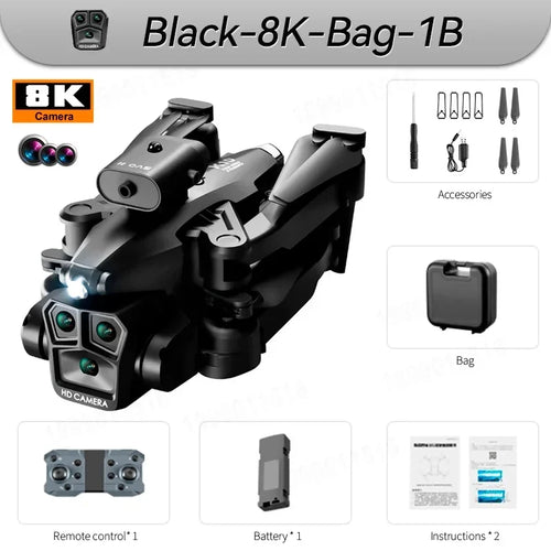 Lenovo K10ProMax Drone 8K Professional HD Dual Camera GPS Obstacle, RiotNook, Other, lenovo-k10promax-drone-8k-professional-hd-dual-camera-gps-obstacle-1060640646, Drones & Accessories, RiotNook