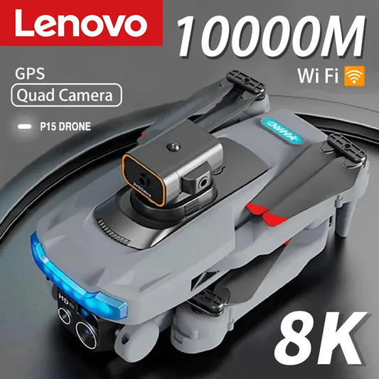 Lenovo 10000M P15 Drone Professional 8K GPS Dual Camera 5G Obstacle