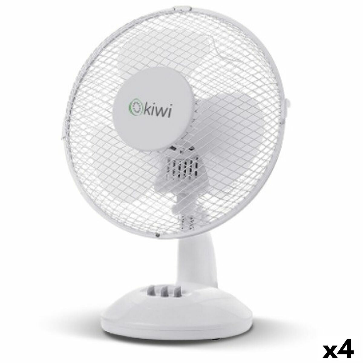 Table Fan Kiwi White Ø 27 cm 21W (4 Units), Kiwi, Home and cooking, Portable air conditioning, table-fan-kiwi-white-o-27-cm-21w-4-units, Brand_Kiwi, category-reference-2399, category-reference-2450, category-reference-2451, category-reference-t-19656, category-reference-t-21087, category-reference-t-25217, category-reference-t-29129, Condition_NEW, ferretería, Price_50 - 100, summer, RiotNook