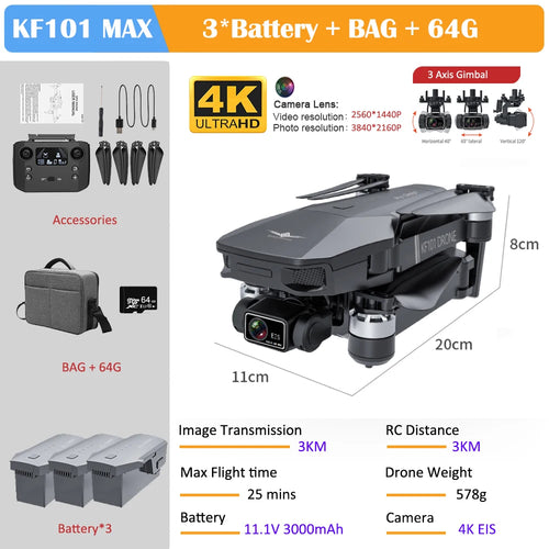 KF101 Max Drone 4K Professional 5G WIFI Dron HD EIS Camera Anti-Shake, RiotNook, Other, kf101-max-drone-4k-professional-5g-wifi-dron-hd-eis-camera-anti-shake-154568287, Drones & Accessories, RiotNook