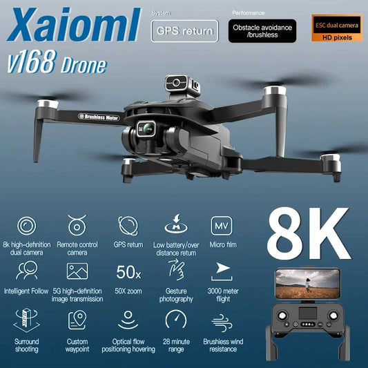 For Xiaomi V168 Drone 8K 5G GPS Professional HD Aerial Photography, RiotNook, Other, for-xiaomi-v168-drone-8k-5g-gps-professional-hd-aerial-photography-32503021, Drones & Accessories, RiotNook