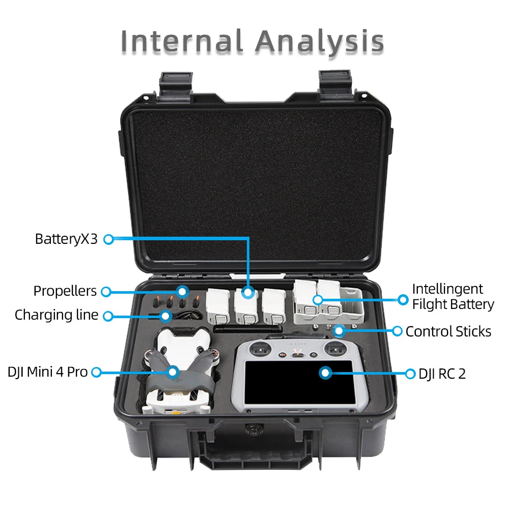 For DJI Mini 4 Pro Explosion Proof Box Safety Case Storage Bag Anti, RiotNook, Other, for-dji-mini-4-pro-explosion-proof-box-safety-case-storage-bag-anti-319148211, Drones & Accessories, RiotNook