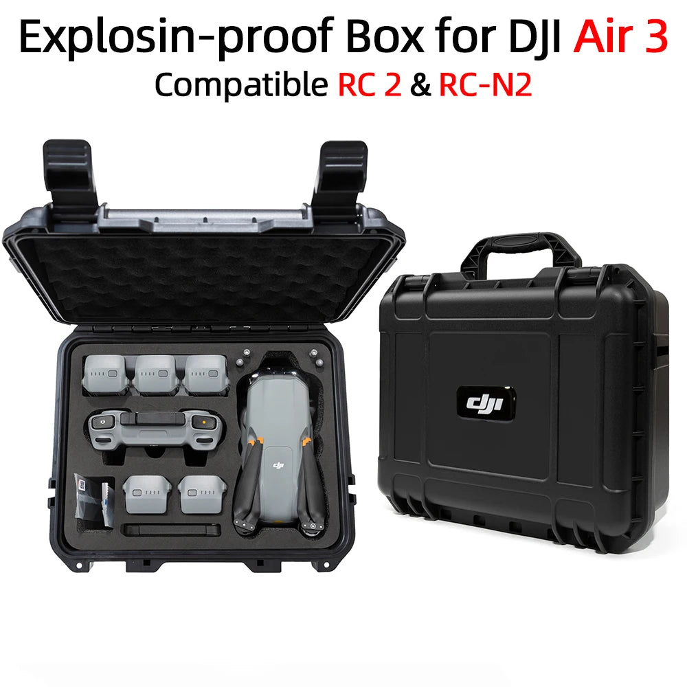 For DJI Air 3 Case Black Handheld Explosin-proof Box For DJI Air 3, RiotNook, Other, for-dji-air-3-case-black-handheld-explosin-proof-box-for-dji-air-3-773928083, Drones & Accessories, RiotNook