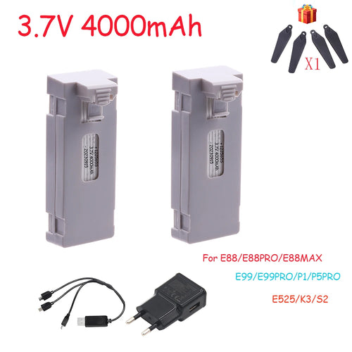 3.7V 4000mAh Rechargeable Lipo battery For RC Drone E88 E88PRO E99 S2, RiotNook, Other, 3-7v-4000mah-rechargeable-lipo-battery-for-rc-drone-e88-e88pro-e99-s2-708062295, Drones & Accessories, RiotNook