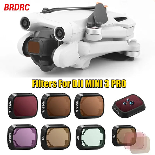 BRDRC UV CPL ND8 Lens Filters For DJI MINI 3 PRO Drone Camera Neutral