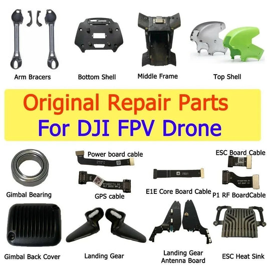 Original For DJI FPV Drone Repair Parts Arm Bracers Top bottom Shells