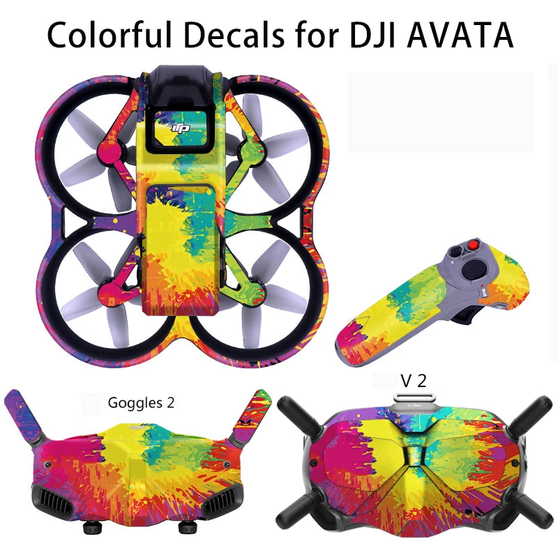 PVC Stickers for DJI Avata Drone Colorful Decals Full Body Scratch, RiotNook, Other, pvc-stickers-for-dji-avata-drone-colorful-decals-full-body-scratch-1636687539, Drones & Accessories, RiotNook