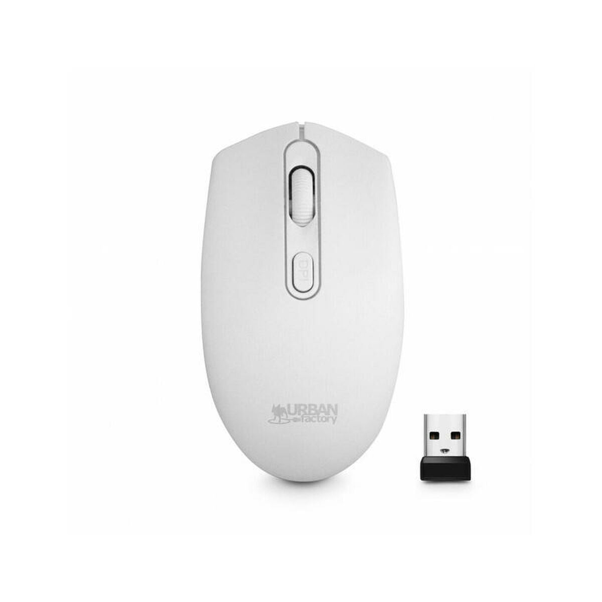 Wireless Mouse Urban Factory FCM02UF White 1600 dpi, Urban Factory, Computing, Accessories, wireless-mouse-urban-factory-fcm02uf-white-1600-dpi, Brand_Urban Factory, category-reference-2609, category-reference-2642, category-reference-2656, category-reference-t-19685, category-reference-t-19908, category-reference-t-21353, category-reference-t-25626, computers / peripherals, Condition_NEW, office, Price_20 - 50, Teleworking, RiotNook
