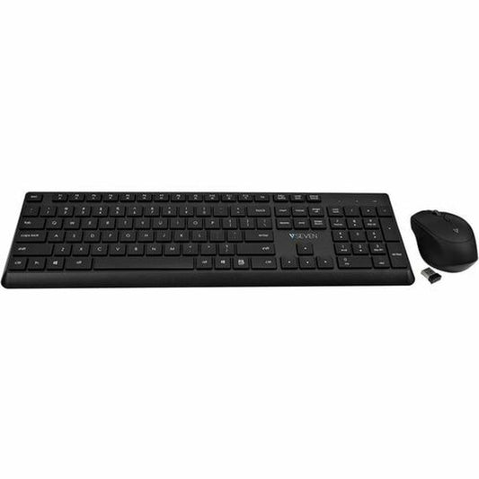 Keyboard and Mouse V7 CKW350US Black Qwerty US, V7, Computing, Accessories, keyboard-and-mouse-v7-ckw350us-black-qwerty-us, Brand_V7, category-reference-2609, category-reference-2642, category-reference-2646, category-reference-t-19685, category-reference-t-19908, category-reference-t-21353, category-reference-t-25625, computers / peripherals, Condition_NEW, office, Price_20 - 50, Teleworking, RiotNook
