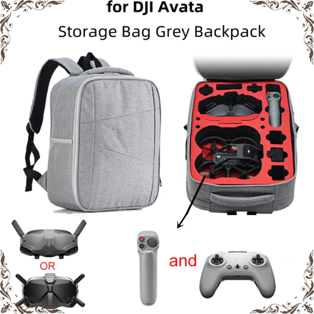 For DJI Avata Storage Bag Grey Backpack Waterproof Nylon Bag for DJI, RiotNook, Other, for-dji-avata-storage-bag-grey-backpack-waterproof-nylon-bag-for-dji-23089598, Drones & Accessories, RiotNook