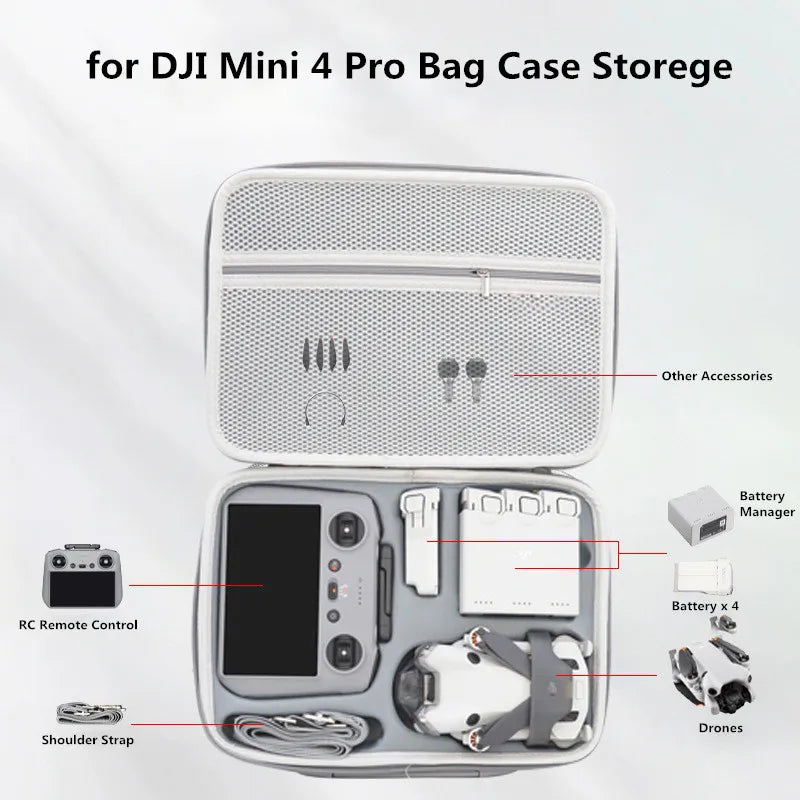 Shoulder Bag For DJI Mini 4 Pro Bag Hard Case Portable Handbag, RiotNook, Other, shoulder-bag-for-dji-mini-4-pro-bag-hard-case-portable-handbag-499186198, Drones & Accessories, RiotNook