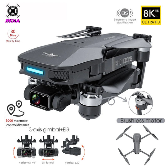 KF101 Max GPS Drone 4K Professional 8K HD EIS Camera 3-Axis Gimbal