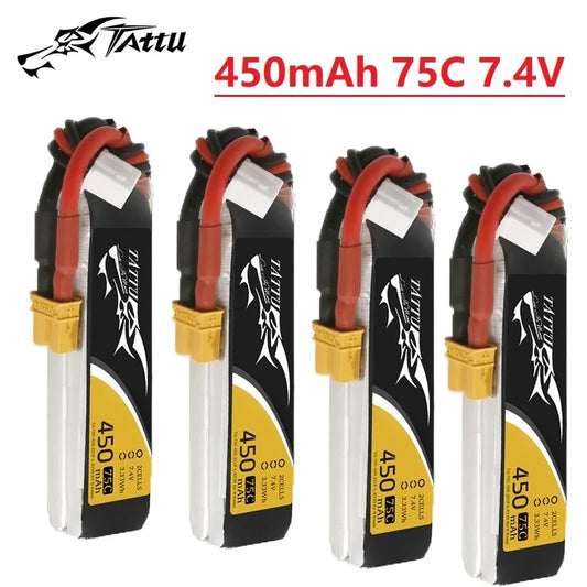 4pcs TATTU 450mAh 75C 7.4V Lipo Battery For RC Helicopter Quadcopter, RiotNook, Other, 4pcs-tattu-450mah-75c-7-4v-lipo-battery-for-rc-helicopter-quadcopter-1011330268, Drones & Accessories, RiotNook