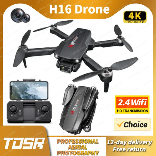 TOSR H16 Drone Aerial Photography Foldable Quadcopter HD Dual Camera