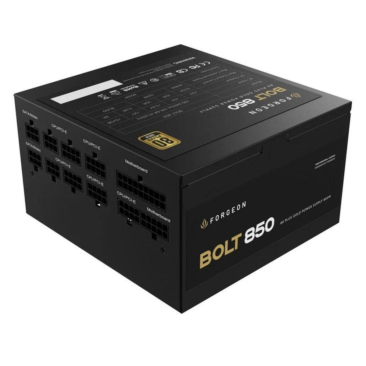 Gaming Power Supply Forgeon Bolt PSU 850W, Forgeon, Computing, Components, gaming-power-supply-forgeon-bolt-psu-850w, :850W, Brand_Forgeon, category-reference-2609, category-reference-2803, category-reference-2816, category-reference-t-19685, category-reference-t-19912, category-reference-t-21360, computers / components, Condition_NEW, ferretería, Price_600 - 700, Teleworking, RiotNook