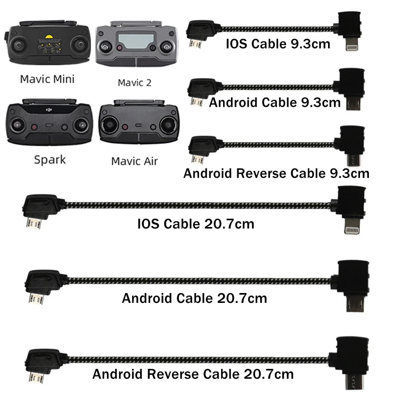 Data Cable for DJI Mavic Pro/Mini/SE/Air/2 Pro Zoom/Spark Drone Remote, RiotNook, Other, data-cable-for-dji-mavic-pro-mini-se-air-2-pro-zoom-spark-drone-remote-1082134639, Drones & Accessories, RiotNook