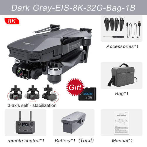 KF101 Max GPS Drone 4K Professional 8K HD EIS Camera 3-Axis Gimbal, RiotNook, Other, kf101-max-gps-drone-4k-professional-8k-hd-eis-camera-3-axis-gimbal-1067705986, Drones & Accessories, RiotNook