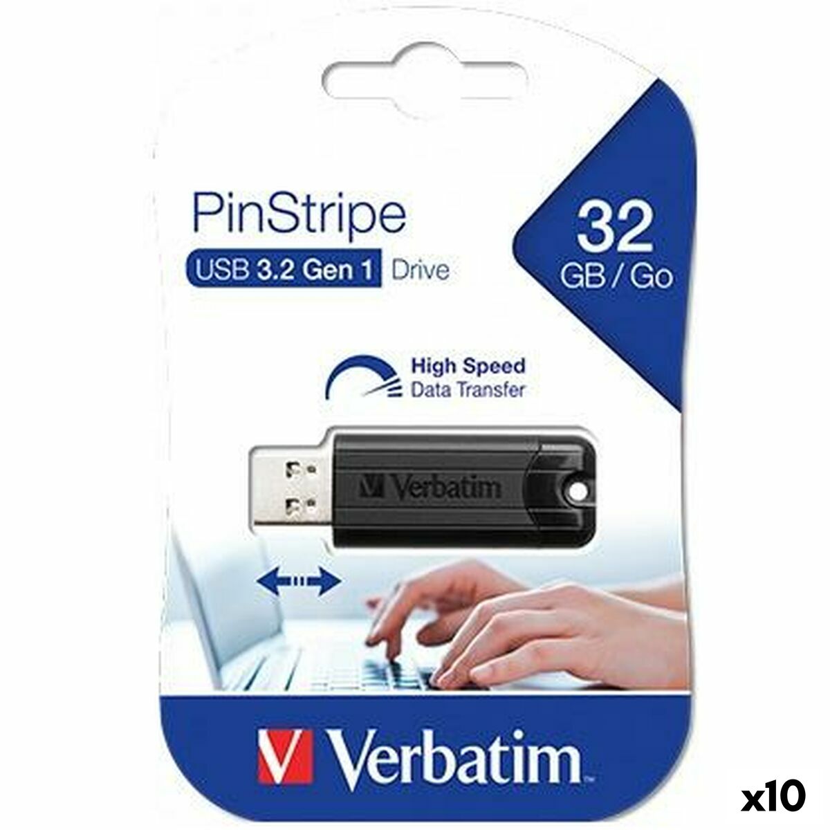 USB stick Verbatim Pinstripe Black 32 GB, Verbatim, Computing, Data storage, usb-stick-verbatim-pinstripe-black-32-gb-1, Brand_Verbatim, category-reference-2609, category-reference-2803, category-reference-2817, category-reference-t-19685, category-reference-t-19909, category-reference-t-21355, category-reference-t-25636, computers / components, Condition_NEW, office, Price_50 - 100, Teleworking, RiotNook