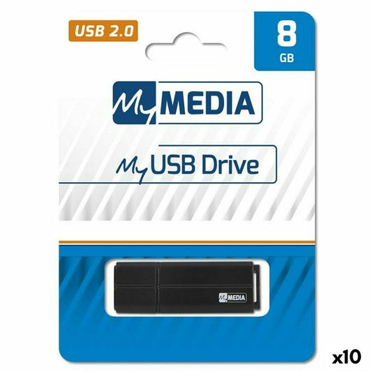 USB stick MyMedia Black 8 GB, MyMedia, Computing, Data storage, usb-stick-mymedia-black-8-gb, Brand_MyMedia, category-reference-2609, category-reference-2803, category-reference-2817, category-reference-t-19685, category-reference-t-19909, category-reference-t-21355, category-reference-t-25636, computers / components, Condition_NEW, office, Price_50 - 100, Teleworking, RiotNook