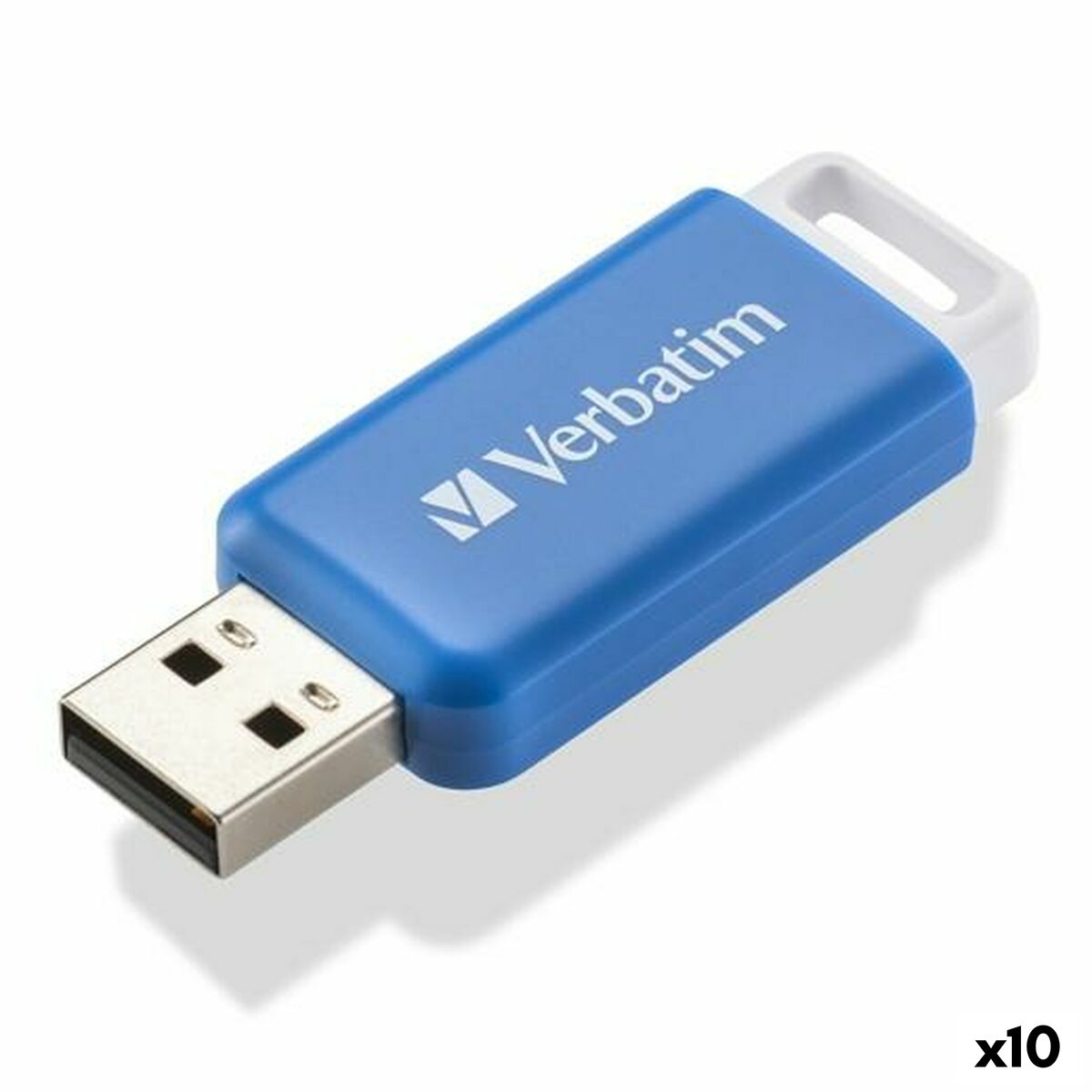 USB stick Verbatim V DataBar Blue Black 64 GB, Verbatim, Computing, Data storage, usb-stick-verbatim-v-databar-blue-black-64-gb, Brand_Verbatim, category-reference-2609, category-reference-2803, category-reference-2817, category-reference-t-19685, category-reference-t-19909, category-reference-t-21355, category-reference-t-25636, computers / components, Condition_NEW, office, Price_50 - 100, Teleworking, RiotNook