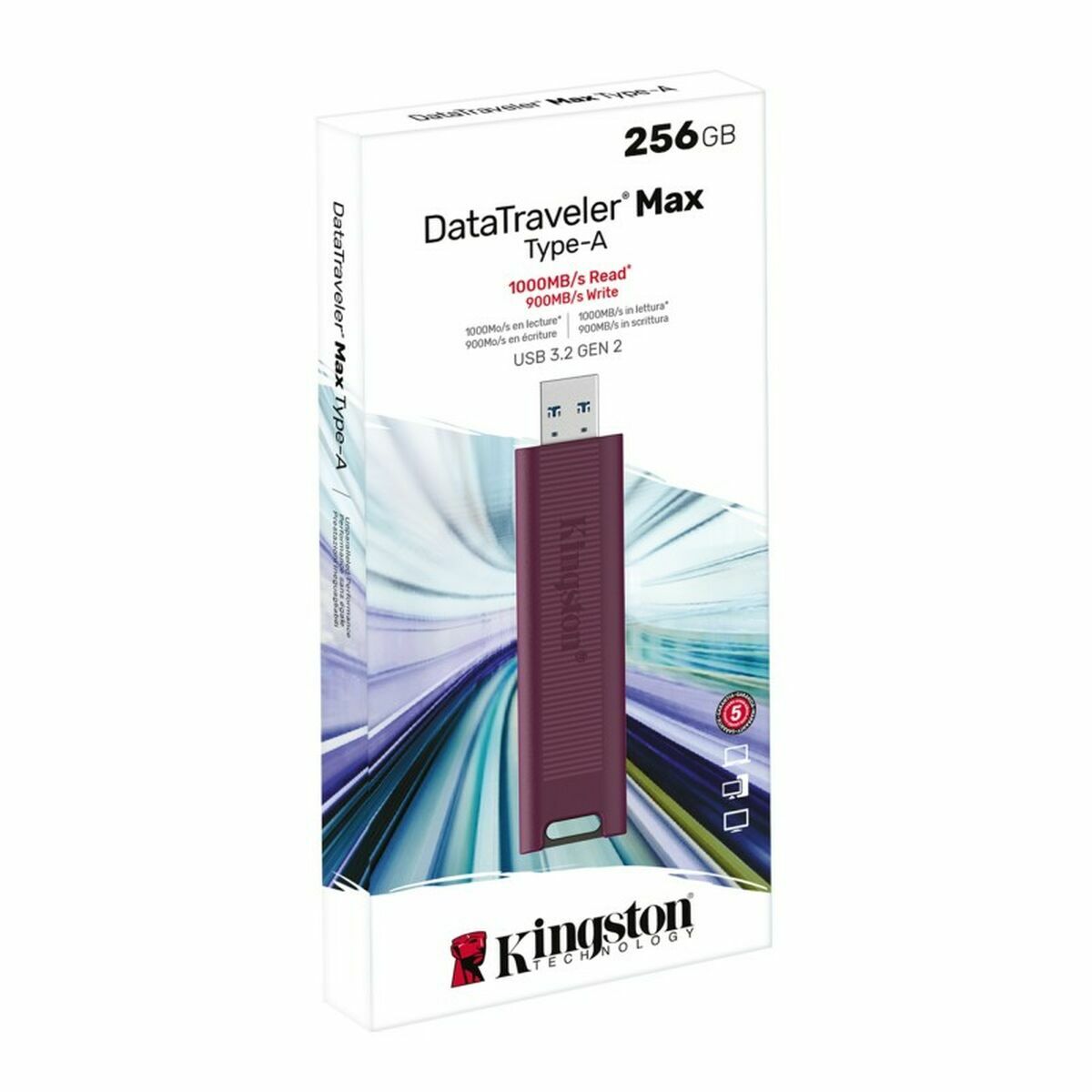 USB stick   Kingston Max         Red 256 GB, Kingston, Computing, Data storage, usb-stick-kingston-max-red-256-gb, Brand_Kingston, category-reference-2609, category-reference-2803, category-reference-2817, category-reference-t-19685, category-reference-t-19909, category-reference-t-21355, category-reference-t-25636, computers / components, Condition_NEW, Price_50 - 100, Teleworking, RiotNook
